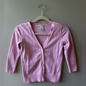Old Navy Pink Cropped Cardigan Sweater